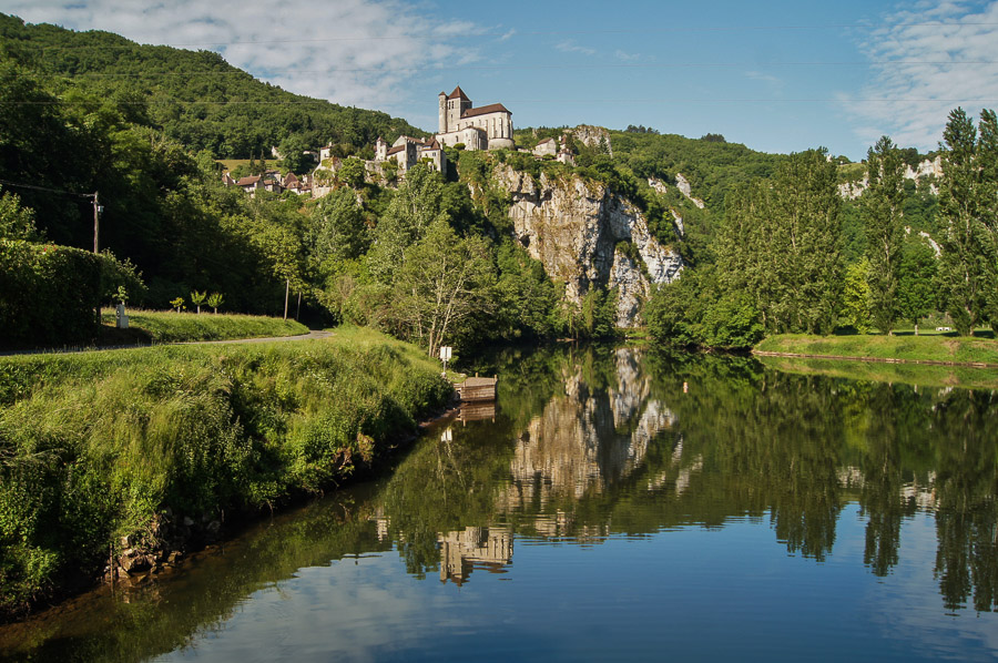 Saint Cirq Lapopie : Le chemin de Halage